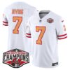 Tampa Bay Buccaneers Throwback 2024 NFC South Division Champions Patch Vapor Limited Jersey – All Stitched – White – Bucky Irving Jersey