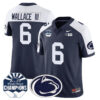 Penn State Nittany Lions 2024 Fiesta Bowl Champions Jersey – All Stitched – Navy Alternate – Harrison Wallace III Jersey