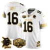 Detroit Lions 2024 NFC North Champions Gold Jersey – All Stitched – Jared Goff – 16 – White Gold Jersey
