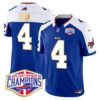 Bills 2024 AFC East Division Champions Gold Trim Vapor Limited Jersey – All Stitched – Royal Alternate – James Cook Jersey