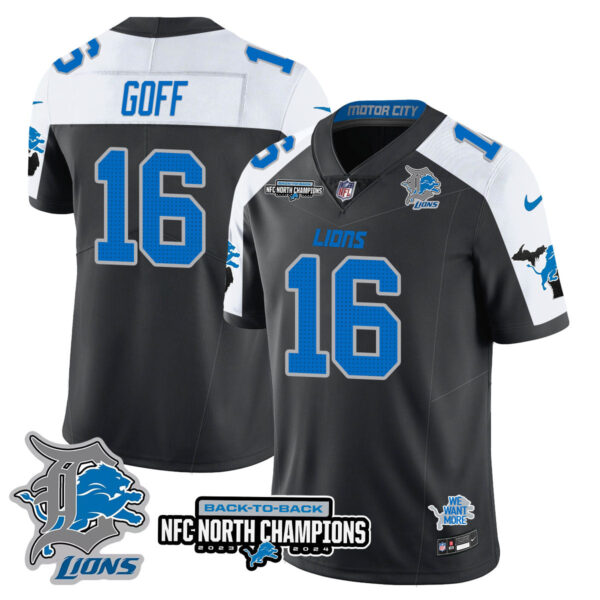 Detroit Lions – Jared Goff – 16 – Black Alternate Jersey
