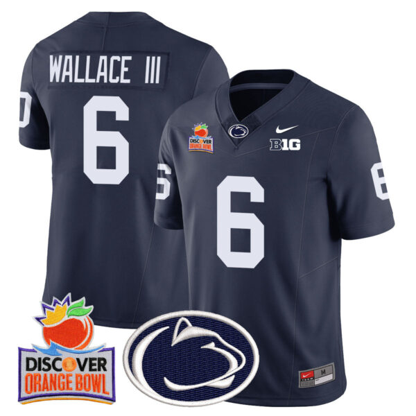 Penn State Nittany Lions 2024 Orange Bowl Jersey N1 – All Stitched – Navy – Harrison Wallace III Jersey