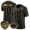 Penn State Nittany Lions Orange Bowl Patch Gold Vapor Limited Jersey – All Stitched – Black Gold – Nicholas Singleton Jersey
