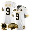 Detroit Lions 2024 NFC North Champions Gold Jersey N2 – All Stitched – Jameson Williams – 9 – White Gold Jersey