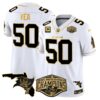 Buccaneers 2024 NFC South Division Champions Patch Gold Vapor Limited Jersey – All Stitched – White Gold – Vita Vea Jersey