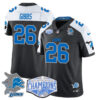 Detroit Lions 2024 NFC North Champions Gold Jersey – All Stitched – Jahmyr Gibbs – 26 – Black Alternate Jersey