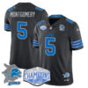 Detroit Lions 2024 NFC North Champions Gold Jersey – All Stitched – David Montgomery – 5 – Black Jersey