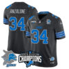 Detroit Lions 2024 NFC North Champions Gold Jersey N2 – All Stitched – Alex Anzalone – 34 – Black Jersey