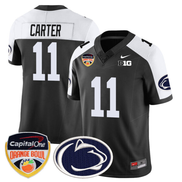 Penn State Nittany Lions 2024 Orange Bowl Jersey – All Stitched – Black Alternate – Abdul Carter Jersey