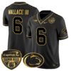 Penn State Nittany Lions Orange Bowl Patch Gold Vapor Limited Jersey – All Stitched – Black Gold – Harrison Wallace III Jersey