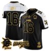 Detroit Lions 2024 NFC North Champions Gold Jersey N1 – All Stitched – Jared Goff – 16 – Alternate Jersey