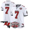 Buccaneers 2024 NFC South Division Champions Patch Vapor Limited Jersey – All Stitched – White – Bucky Irving Jersey