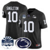 Penn State Nittany Lions 2024 Fiesta Bowl Champions Jersey – All Stitched – Black – Nicholas Singleton Jersey