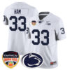 Penn State Nittany Lions 2024 Orange Bowl Jersey – All Stitched – White – Jack Ham Jersey