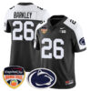 Penn State Nittany Lions 2024 Orange Bowl Jersey – All Stitched – Black Alternate – Saquon Barkley Jersey