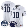 Penn State Nittany Lions 2024 Fiesta Bowl Champions Jersey – All Stitched – White – Nicholas Singleton Jersey