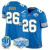 Detroit Lions 2024 NFC North Division Champions Patch Gold Trim Vapor Limited Jersey – All Stitched – Blue – Jahmyr Gibbs Jersey