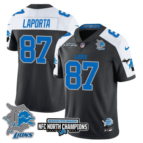 Detroit Lions – Sam LaPorta – 87 – Black Alternate Jersey