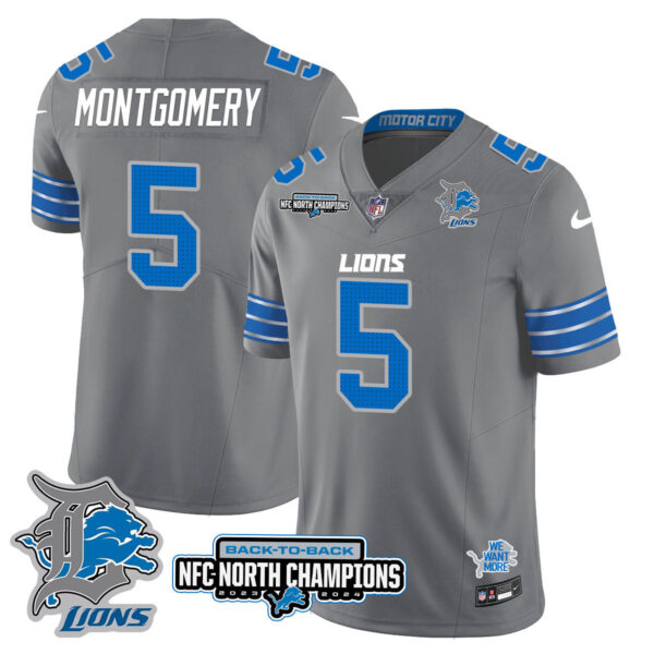 Detroit Lions – David Montgomery – 5 – Gray Jersey