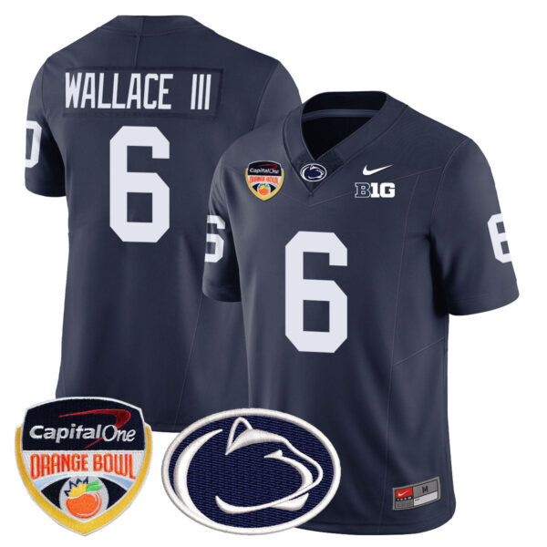 Penn State Nittany Lions 2024 Orange Bowl Jersey – All Stitched – Navy – Harrison Wallace III Jersey