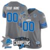 Custom Gender/Name Detroit Lions 2024 NFC North Champions Gold Jersey N2 – All Stitched – Gray Jersey