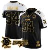 Detroit Lions 2024 NFC North Champions Gold Jersey N1 – All Stitched – Alex Anzalone – 34 – Alternate Jersey