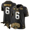 Buccaneers 2024 NFC South Division Champions Patch Gold Vapor Limited Jersey – All Stitched – Black Limited – Baker Mayfield Jersey