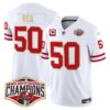 Buccaneers Creamsicle 2024 NFC South Division Champions Patch Gold Trim Vapor Limited Jersey – All Stitched – White – Vita Vea Jersey