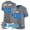 Custom Gender/Name Detroit Lions 2024 NFC North Champions Gold Jersey N1 – All Stitche – Gray Jersey