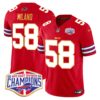 Bills 2024 AFC East Division Champions Gold Trim Vapor Limited Jersey – All Stitched – Red – Matt Milano Jersey
