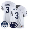 Penn State Nittany Lions 2024 Fiesta Bowl Champions Jersey – All Stitched – White – Julian Fleming Jersey