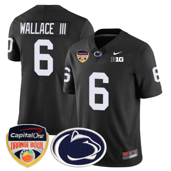Penn State Nittany Lions 2024 Orange Bowl Jersey – All Stitched – Black – Harrison Wallace III Jersey