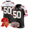 Buccaneers Creamsicle 2024 NFC South Division Champions Patch Gold Trim Vapor Limited Jersey – All Stitched – Black Alternate – Vita Vea Jersey