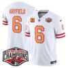 Tampa Bay Buccaneers Throwback 2024 NFC South Division Champions Patch Vapor Limited Jersey – All Stitched – White – Baker Mayfield Jersey