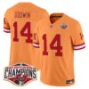 Buccaneers Creamsicle 2024 NFC South Division Champions Patch Gold Trim Vapor Limited Jersey – All Stitched – Creamsicle – Chris Godwin Jersey