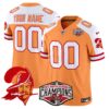 Tampa Bay Buccaneers Throwback 2024 NFC South Division Champions Patch Vapor Limited Custom Jersey – All Stitched – Creamsicle Alternate Jersey