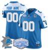 Custom Gender/Name Detroit Lions 2024 NFC North Champions Gold Jersey – All Stitche – Blue Alternate Jersey