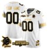 Custom Gender/Name Detroit Lions 2024 NFC North Champions Gold Jersey N3 – All Stitched – White Gold Jersey