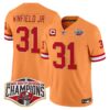 Buccaneers Creamsicle 2024 NFC South Division Champions Patch Gold Trim Vapor Limited Jersey – All Stitched – Creamsicle – Antoine Winfield Jr. Jersey