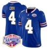 Bills 2024 AFC East Division Champions Gold Trim Vapor Limited Jersey – All Stitched – Royal – James Cook Jersey