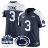 Penn State Nittany Lions 2024 Fiesta Bowl Champions Jersey – All Stitched – Navy Alternate – Julian Fleming Jersey