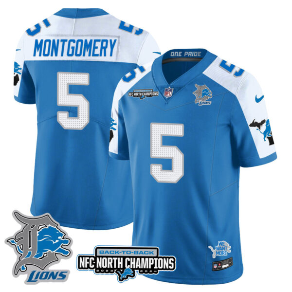 Detroit Lions – David Montgomery – 5 – Blue Alternate Jersey