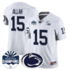 Penn State Nittany Lions 2024 Fiesta Bowl Champions Jersey – All Stitched – White – Drew Allar Jersey
