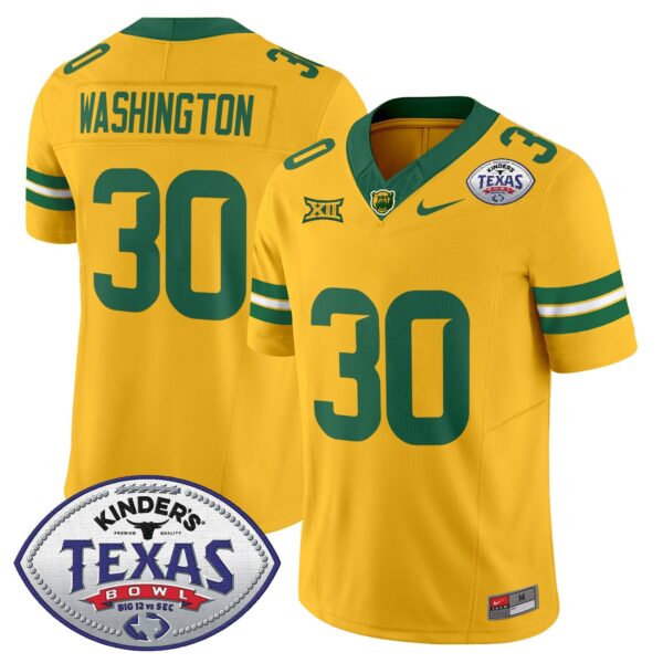 Baylor Bears 2024 Texas Bowl Vapor Limited Jersey – All Stitched – Gold – Bryson Washington Jersey