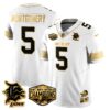 Detroit Lions 2024 NFC North Champions Gold Jersey – All Stitched – David Montgomery – 5 – White Gold Jersey
