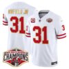 Buccaneers Creamsicle 2024 NFC South Division Champions Patch Gold Trim Vapor Limited Jersey – All Stitched – White – Antoine Winfield Jr. Jersey