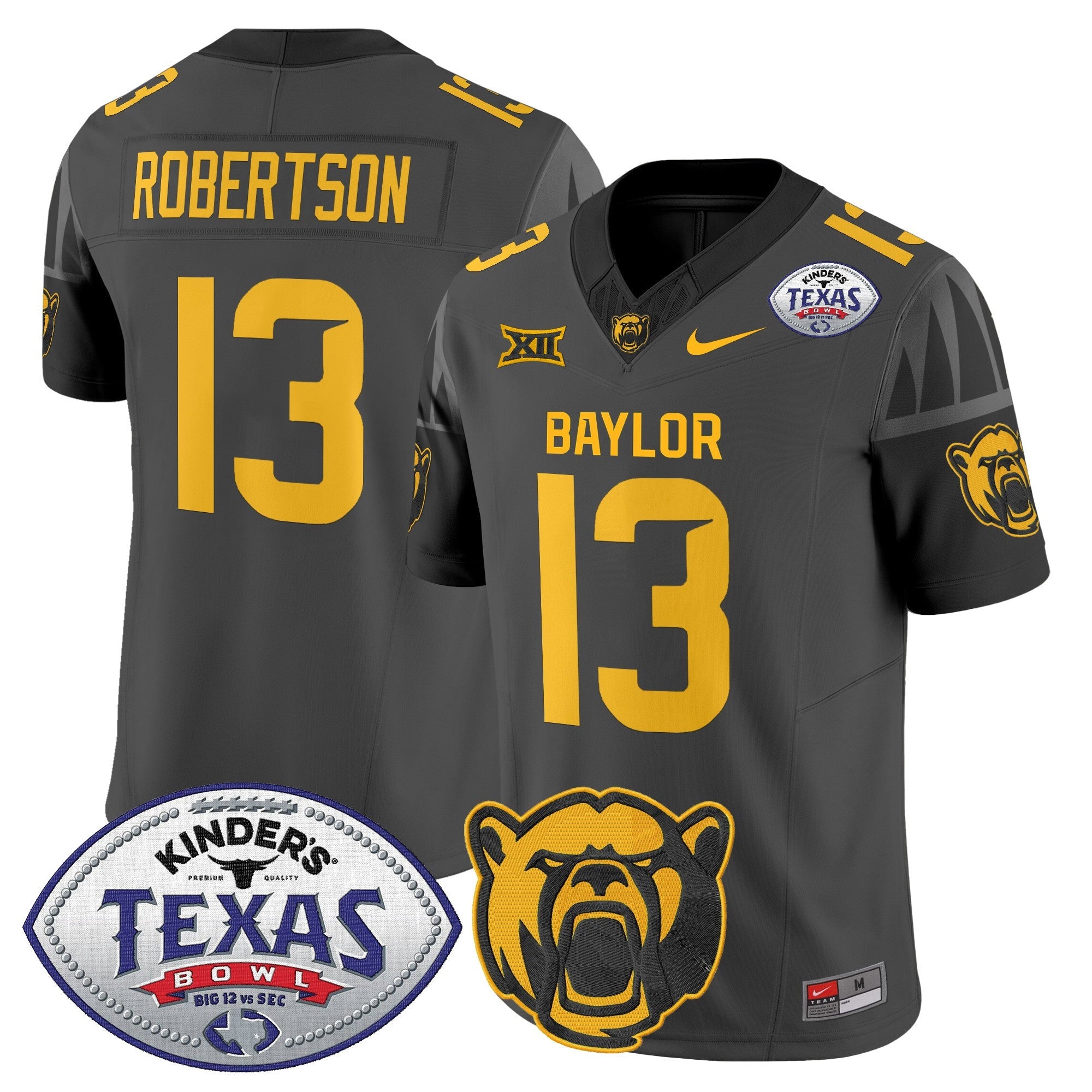 Baylor Bears 2024 Texas Bowl Vapor Limited Jersey – All Stitched – Black – Sawyer Robertson Jersey