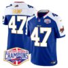 Bills 2024 AFC East Division Champions Gold Trim Vapor Limited Jersey – All Stitched – Royal Alternate – Donald Trump Jersey