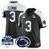 Penn State Nittany Lions 2024 Fiesta Bowl Champions Jersey – All Stitched – Black Alternate – Julian Fleming Jersey