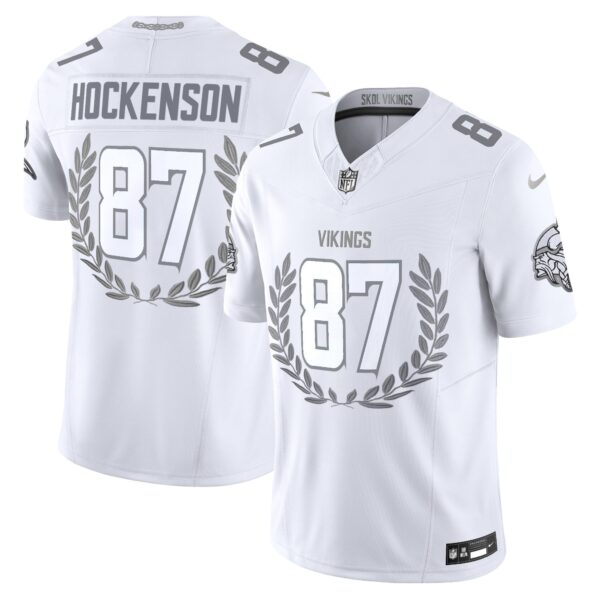 Minnesota Vikings Platinum MVP Vapor Limited Jersey – All Stitched – T.J. Hockenson Jersey